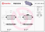 Brembo OE Prem NAO Ceramic Pads (Rear) - Mercedes by Brembo P50101N-BRE