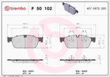 Brembo OE Prem LowMet Pads - 13-16 Mercedes GL450 Prem LowMet Pad by Brembo P50102-BRE