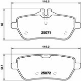 Brembo OE Prem LowMet Pads (Rear) - Mercedes by Brembo P50103-BRE