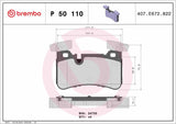 Brembo OE Prem NAO Ceramic Pads - Mercedes by Brembo P50110-BRE