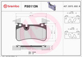 Brembo OE Prem NAO Ceramic Pads (Rear) - Mercedes by Brembo P50113N-BRE