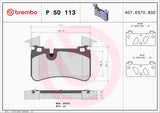 Brembo OE Prem LowMet Pads (Rear) - Mercedes by Brembo P50113-BRE