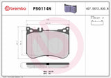 Brembo OE Ceramic Brake Pads (Rear) - Mercedes by Brembo P50114N-BRE