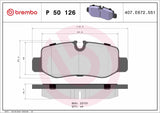 Brembo OE Prem LowMet Pads (Rear) - 16-20 Mercedes Metris by Brembo P50126-BRE