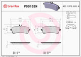 Brembo OE Prem NAO Ceramic Pads (Rear) - Mercedes by Brembo P50132N-BRE