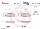Brembo OE Prem LowMet Pads (Rear) - Mercedes by Brembo P50132-BRE