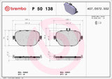 Brembo OE Prem LowMet Pads (Rear) - Mercedes by Brembo P50138-BRE