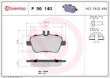 Brembo OE Prem LowMet Pads (Rear) - Mercedes by Brembo P50140-BRE