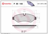 Brembo OE PRIME LowMet Brake Pads (Rear) - 19-23 Mercedes Sprinter 1500/19-22 Sprinter 2500 by Brembo P50155-BRE