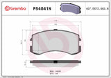 Brembo OE Prem NAO Ceramic Pads (Front) - 02-07 Mitsubishi Lancer by Brembo P54041N-BRE