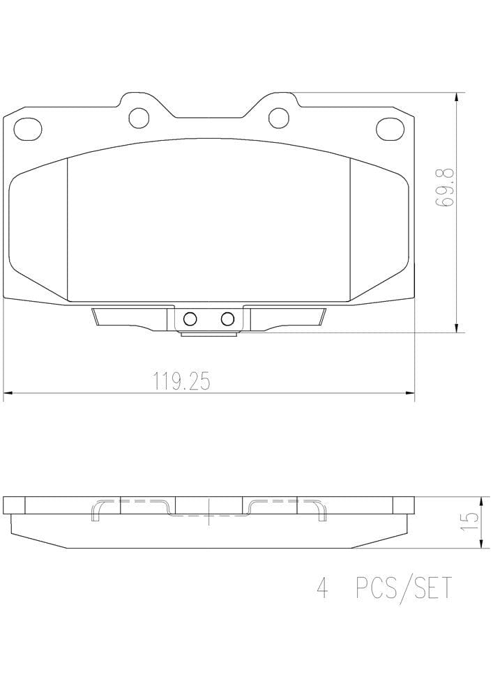 thumbnail image 2 of Carquest D691 Ceramic Front Brake Pads For Nissan Pathfinder & X-Trail (96-00, 06) 2 of 5