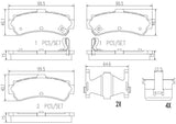 Brembo OE Prem NAO Ceramic Pads (Rear) - 95-98 Nissan 200SX/95-99 Sentra by Brembo P56035N-BRE