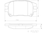 Brembo OE Prem NAO Ceramic Pads (Front) - 02-03 Lexus RX300 by Brembo P56050N-BRE