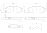Brembo OE Prem NAO Ceramic Pads (Front) - 05-19 Nissan Frontier/05-12 Pathfinder by Brembo P56059N-BRE