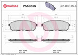 Brembo OE Prem NAO Ceramic Pads (Front) - 03-05 Infiniti G35/03-05 Nissan 350Z/07-12 Sentra by Brembo P56065N-BRE
