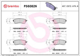 Brembo OE Prem NAO Ceramic Pads (Rear) - 11-13 Infiniti QX56/14-19 QX80/17-19 Nissan Armada by Brembo P56082N-BRE