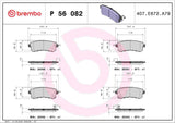 Brembo OE PRIME LowMet Brake Pads (Rear) - 11-13 Infiniti QX56/14-22 QX80/17-22 Nissan Armada by Brembo P56082-BRE