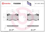 Brembo OE Prem NAO Ceramic Pads (Front) - 14-19 Infiniti Q50/14-15/17-19 Q60/09-19 Nissan 370Z ont by Brembo P56089N-BRE
