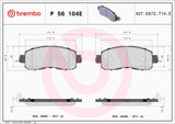 Brembo OE Brake Pads (Front) - 14-17 Nissan LEAF by Brembo P56104E-BRE
