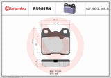 Brembo OE Prem NAO Ceramic Pads (Rear) - 94-96 Saab 900 by Brembo P59018N-BRE