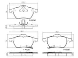 Brembo OE Prem NAO Ceramic Pads (Front) - 1998 Saab 900 by Brembo P59029N-BRE