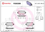 Brembo OE Prem NAO Ceramic Pads (Rear) - 2008 Saturn Astra by Brembo P59038N-BRE