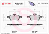 Brembo OE Prem NAO Ceramic Pads (Rear) - 08-10 Chevy Cobalt by Brembo P59042N-BRE