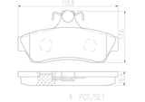 Brembo OE Prem NAO Ceramic Pads (Rear) - 04-06 Pontiac GTO by Brembo P59056N-BRE