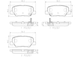 Brembo OE Prem NAO Ceramic Pads (Rear) - 14-16 Mazda 3/14-15 Mazda 6 by Brembo P61111N-BRE