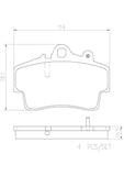 Brembo OE Prem NAO Ceramic Pads (Front) - Porsche by Brembo P65007N-BRE