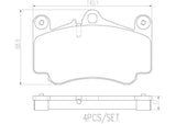 Brembo OE Prem NAO Ceramic Pads (Front) - Porsche by Brembo P65011N-BRE