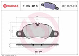Brembo OE Prem LowMet Pads (Front) - 17-19 Porsche 718 Boxster/718 Cayman/13-16 Boxster by Brembo P65018-BRE