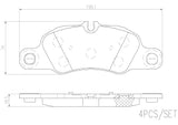 Brembo OE Prem NAO Ceramic Pads (Front) - 09-16 Porsche 911/13-16 Boxster/14-16 Cayman by Brembo P65019N-BRE