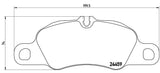 Brembo OE Prem LowMet Pads (Front) - 09-16 Porsche 911/13-16 Boxster/14-16 Cayman by Brembo P65019-BRE