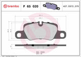 Brembo OE Prem LowMet Pads (Rear) - Porsche by Brembo P65020-BRE