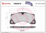 Brembo OE Prem NAO Ceramic Pads (Front) - Porsche by Brembo P65021N-BRE