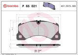 Brembo OE Prem LowMet Pads (Front) - 11-18 Porsche Cayenne/15-18 Macan/10-13 Panamera by Brembo P65021-BRE