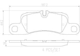 Brembo OE Prem NAO Ceramic Pads (Rear) - Porsche by Brembo P65036N-BRE