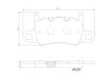 Brembo OE Prem NAO Ceramic Pads (Rear) - Porsche by Brembo P65037N-BRE