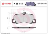 Brembo OE Prem LowMet Pads (Front) - Porsche by Brembo P65043-BRE