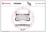 Brembo OE PRIME Ceramic Brake Pads (Rear) - Porsche by Brembo P65050N-BRE