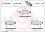 Brembo OE NAO Brake Pads (Front) - 04-07 Suzuki Aerio by Brembo P79014N-BRE