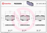 Brembo OE Prem NAO Ceramic Pads (Front) - 90-91 Toyota 4Runner/01-02 4Runner/89-95 Pickup by Brembo P83009N-BRE