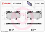 Brembo OE NAO Brake Pads (Front) - 2000 Toyota 4Runner by Brembo P83025N-BRE