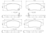 Brembo OE Prem NAO Ceramic Pads (Front) - 2000 Toyota Echo by Brembo P83050N-BRE