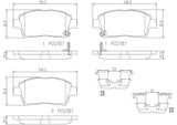 Brembo OE Prem NAO Ceramic Pads (Front) - 2000 Toyota Celica/00-05 MR2 Spyder/01-09 Prius by Brembo P83051N-BRE