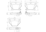 Brembo OE Prem NAO Ceramic Pads (Rear) - 00-05 Toyota Celica/05-06 Corolla/03-08 Matrix by Brembo P83052N-BRE
