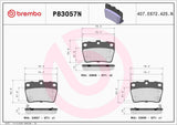 Brembo OE Prem NAO Ceramic Pads (Rear) - 04-05 Toyota RAV4 by Brembo P83057N-BRE
