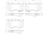 Brembo OE Prem NAO Ceramic Pads (Front) - 10-19 Lexus GX460/03-19 Toyota 4Runner by Brembo P83066N-BRE