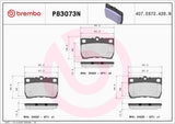Brembo OE Prem NAO Ceramic Pads (Rear) - 2006 Lexus GS300/07-11 S350/06-07 GS430 by Brembo P83073N-BRE
